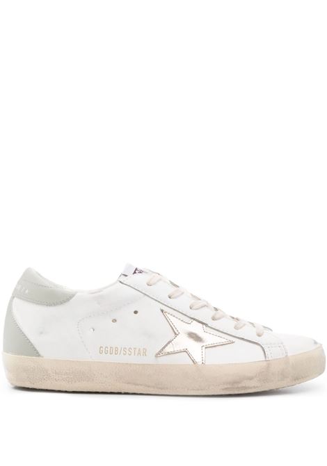 White and grey Super-star leather sneakers Golden goose - women